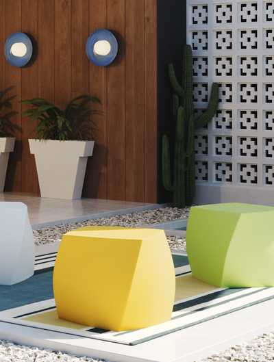 Outdoor Stools + Poufs