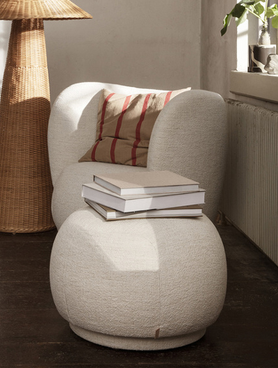 White Ottomans, Stools, & Poufs 