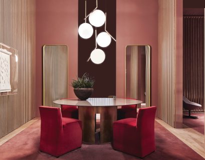 FLOS IC Pendant lights in a dining room