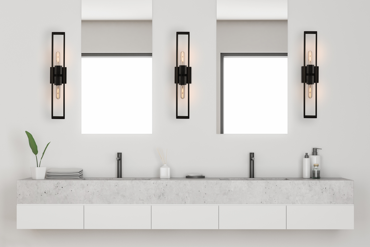 bathroom mirror wider than pedestal sink